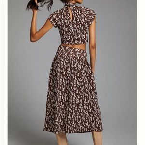 Anthropologie “Twist Front Skirt Set” NWT